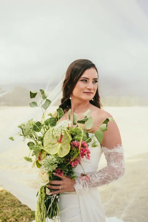 Wedding portrait taken in natural light