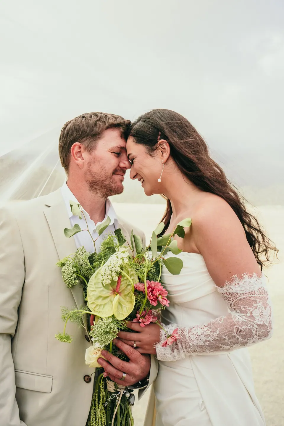 Bride photographed on her wedding day