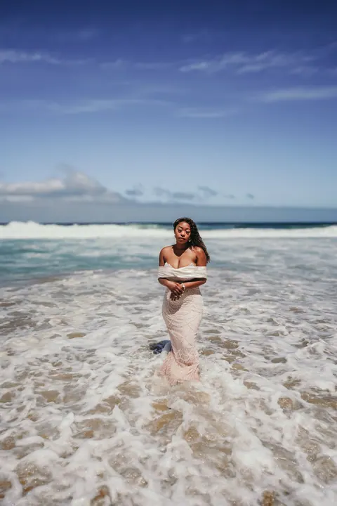 Couple photographed during their wedding celebration