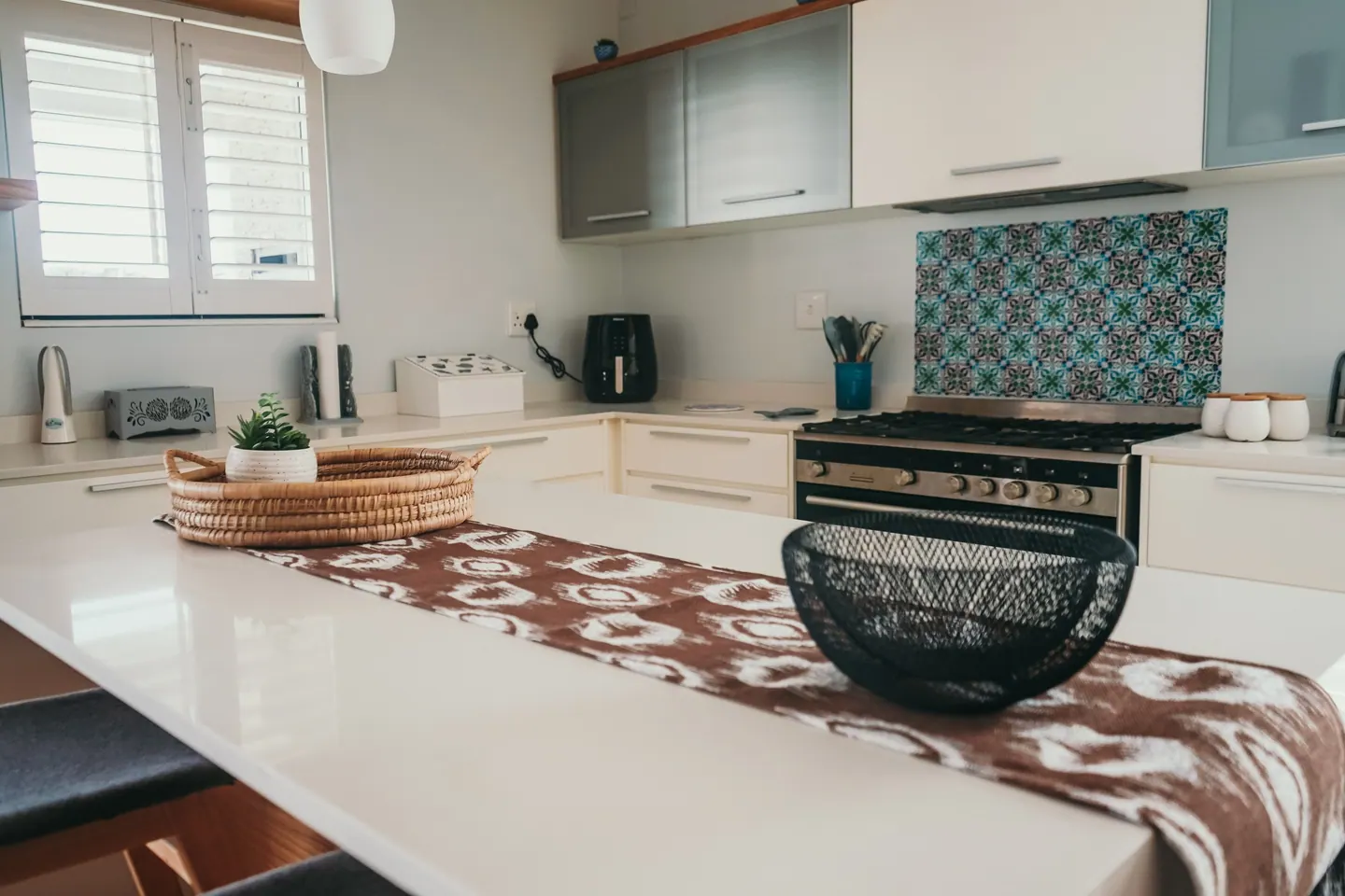Bright, styled interior of a short-let property
